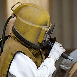 pumice used as a sand blast media