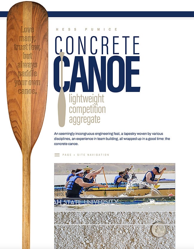 concrete canoe website link