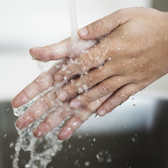 hands scrubbed clean with keith's hand cleaner